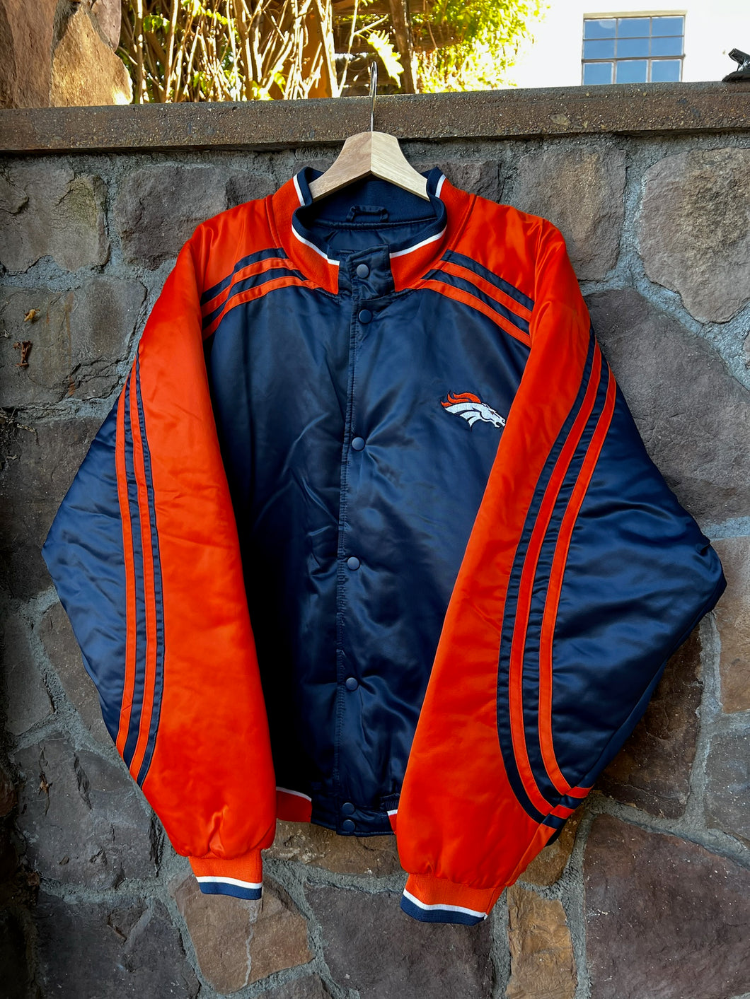 L| 90’s Puma Denver Broncos satin Jacket