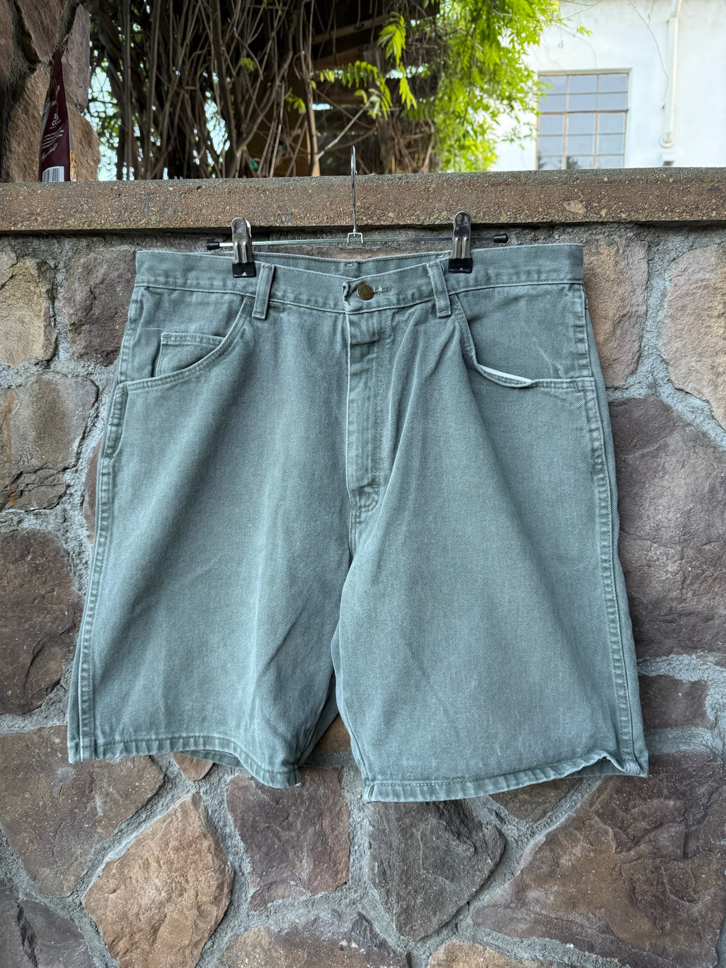 34| Green Wrangler Jorts