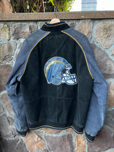 Load image into Gallery viewer, L| 90’s San Diego Chargers Suede Leather Jacket
